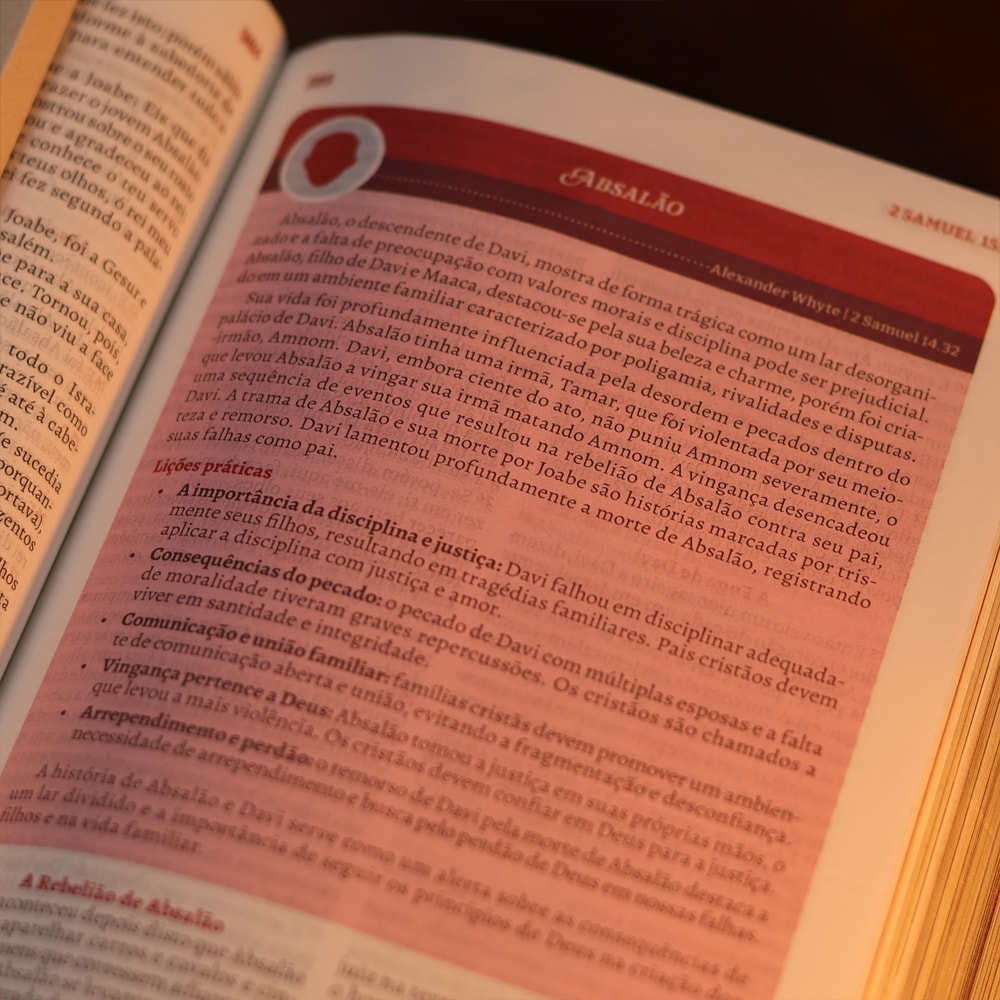 Bíblia de Estudo Aplicação Para Vida | ARC | Full Color | Capa PU Luxo Marrom