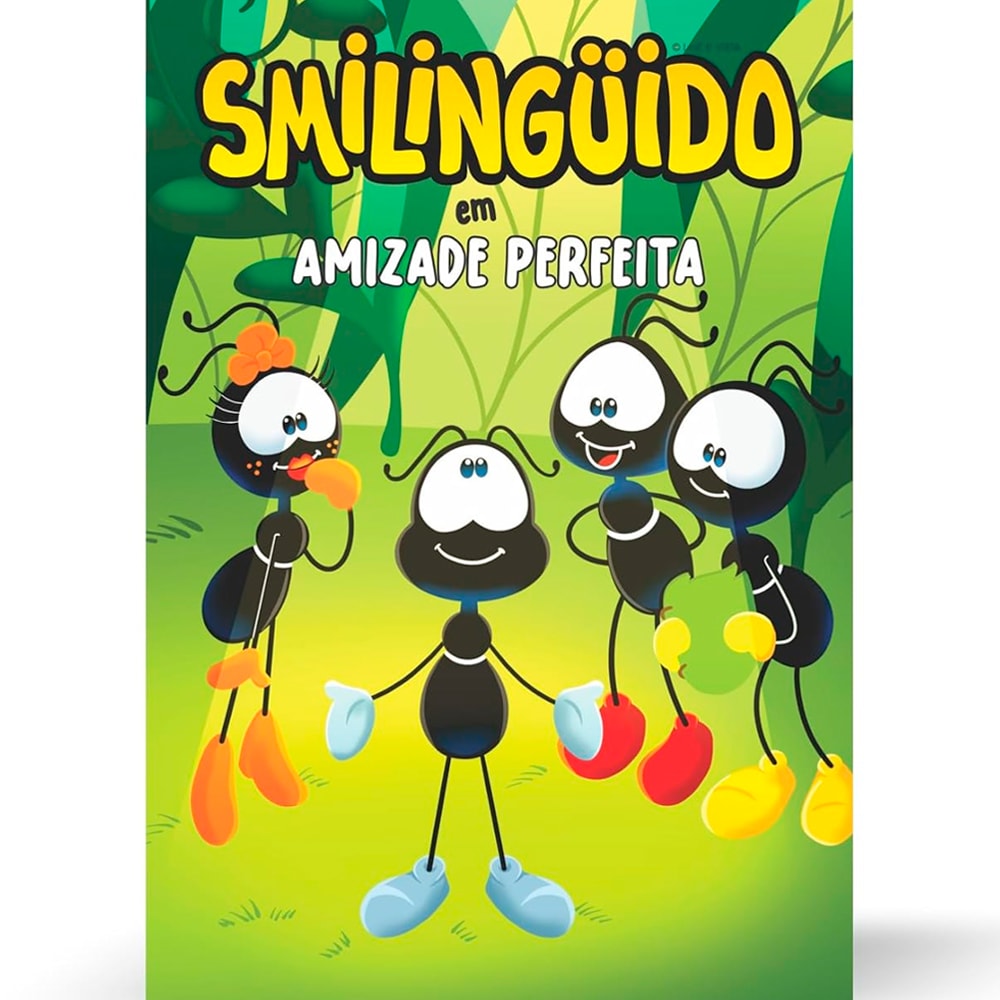 Gibi Smilingüido, Amizade Perfeita, capa verde com quatro formigas sorridentes. — Plenitude