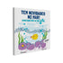 Capa de livro infantil, "Tem Novidade no Mar!", branca com ilustrações de peixes e algas. — Plenitude