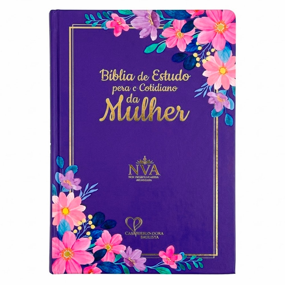 Bíblia de Estudo Para o Cotidiano da Mulher | NVA | Full Collor | Capa Dura Lilás