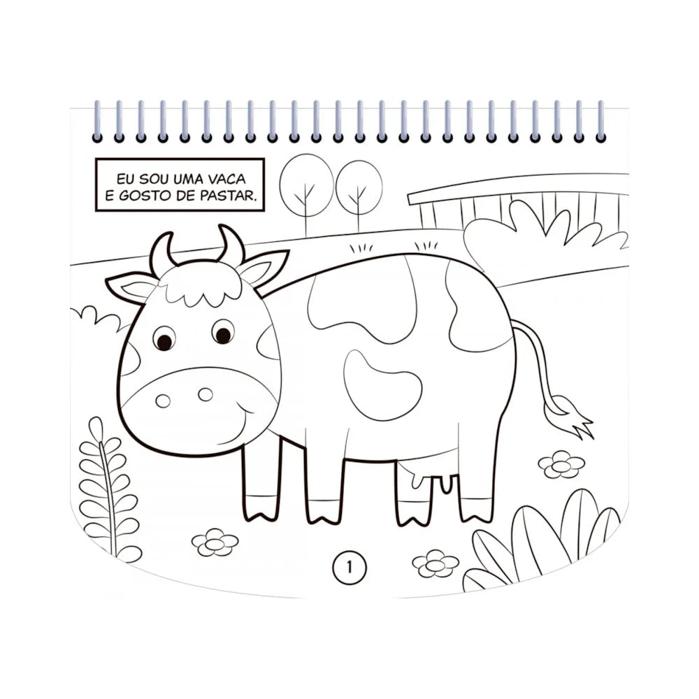 Livro de Colorir Com Canetinhas | Animais da Fazenda