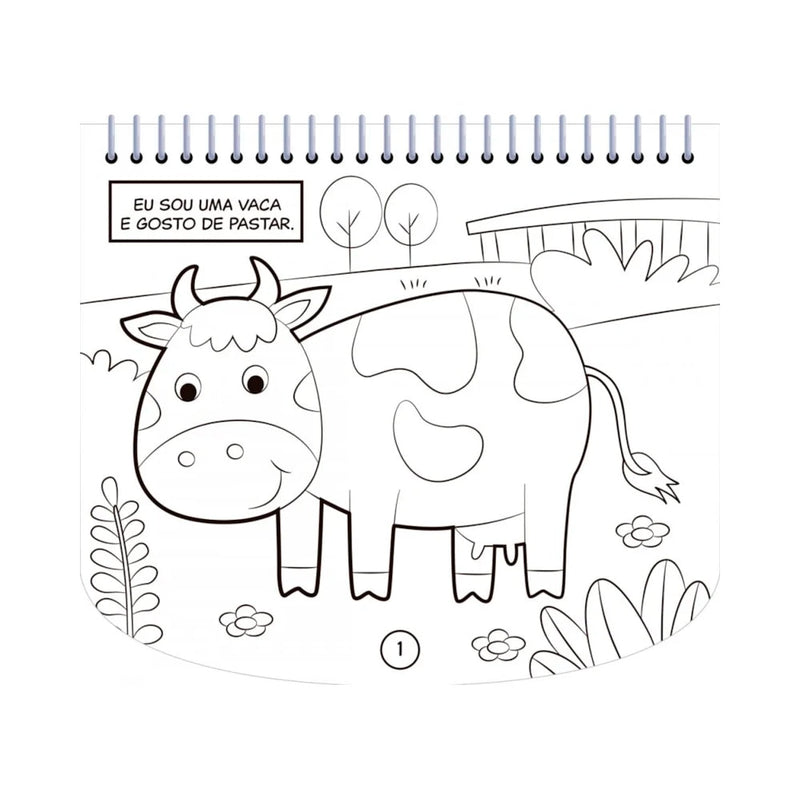 Livro de Colorir Com Canetinhas | Animais da Fazenda