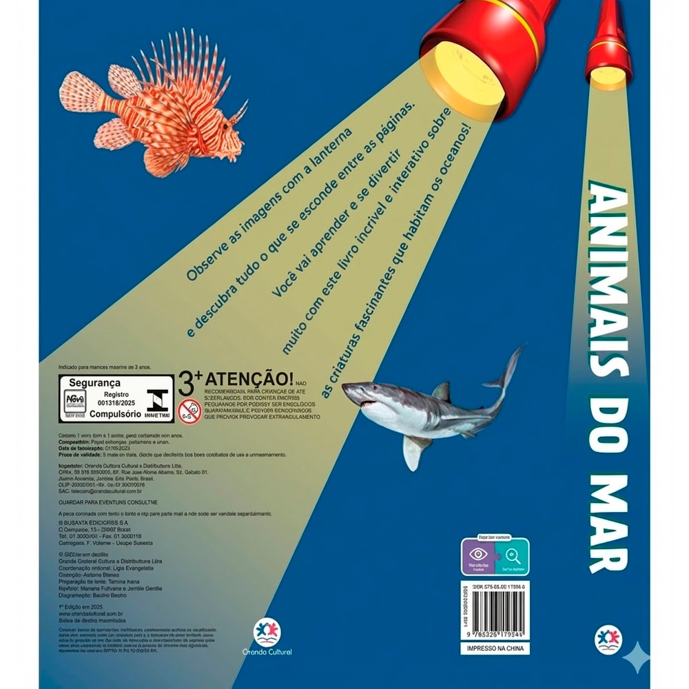 Livro Animais do Mar | Com Lanterna