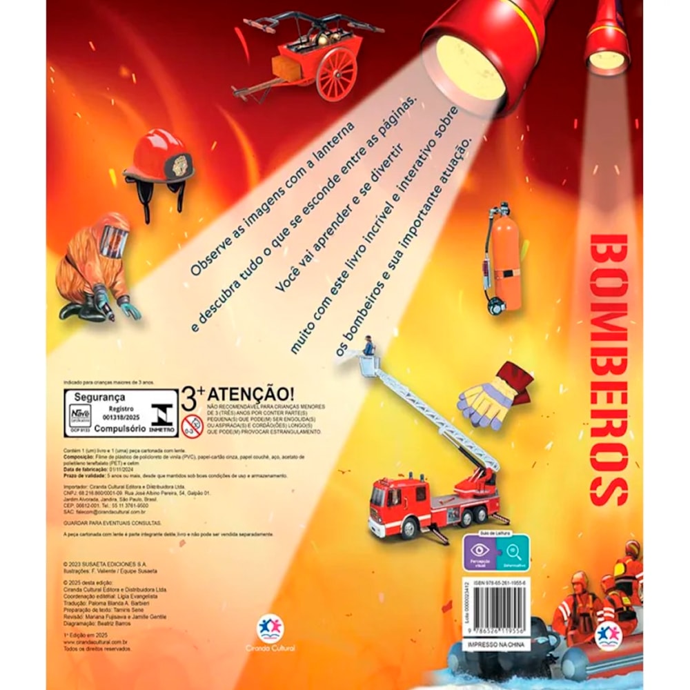 Livro Bombeiros | Com Lanterna