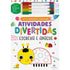 Kit de atividades "Atividades Divertidas Escreva e Apague", capa branca com ilustrações de joaninhas e canetas coloridas. — Plenitude