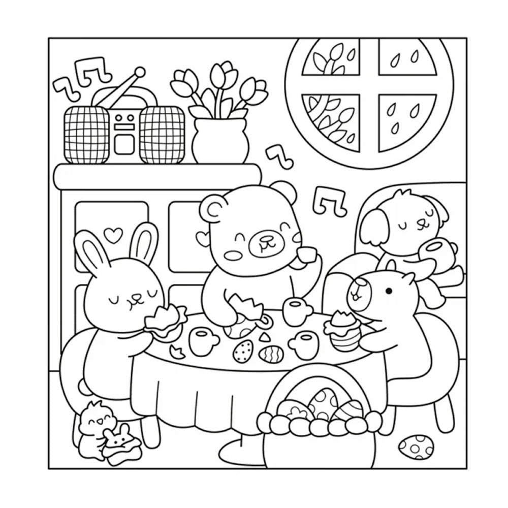Livro Para Colorir Com Canetinhas | Cute Vibes And Capybaras