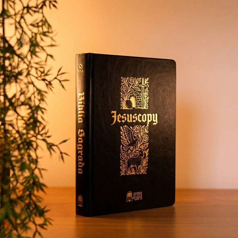 Bíblia Sagrada Jesus Copy | NAA | Espaço Para Anotação | Capa Luxo Preta