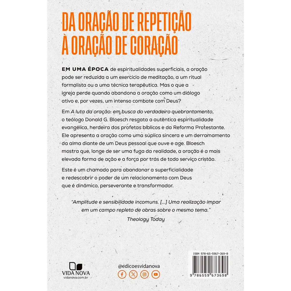 A Luta da Oração | Donald G. Bloesch