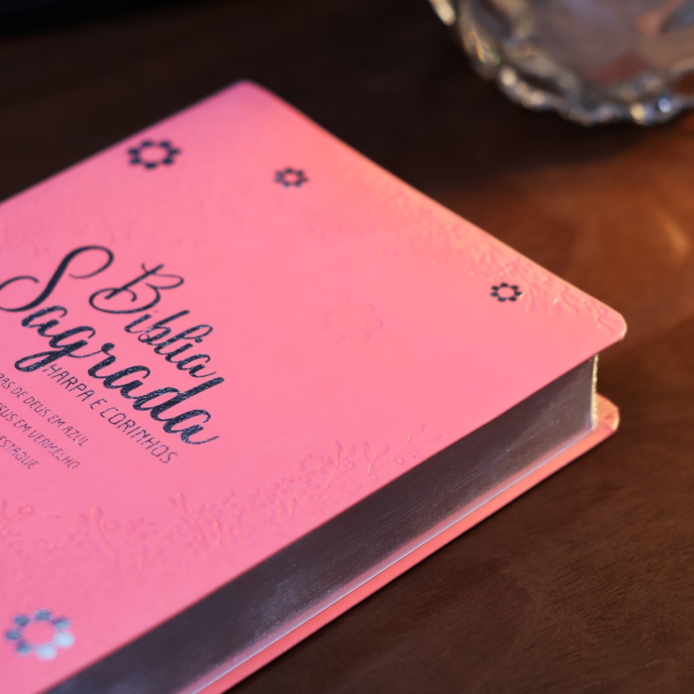 Bíblia Sagrada Floral Margarida | ARC | Hipergigante | Harpa Avivada e Corinhos | Capa Luxo Rosa