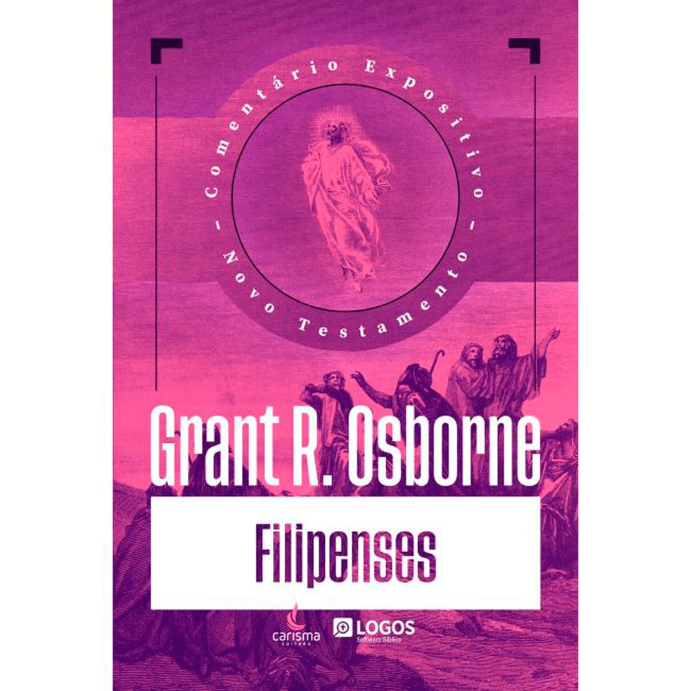 Livro Comentário Expositivo Filipenses de Grant R. Osborne, capa roxa com ilustração clássica. — Plenitude