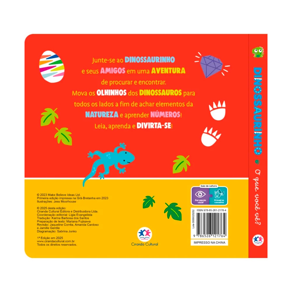 Livro Cartonado Dinossaurinho | O Que Você Vê?