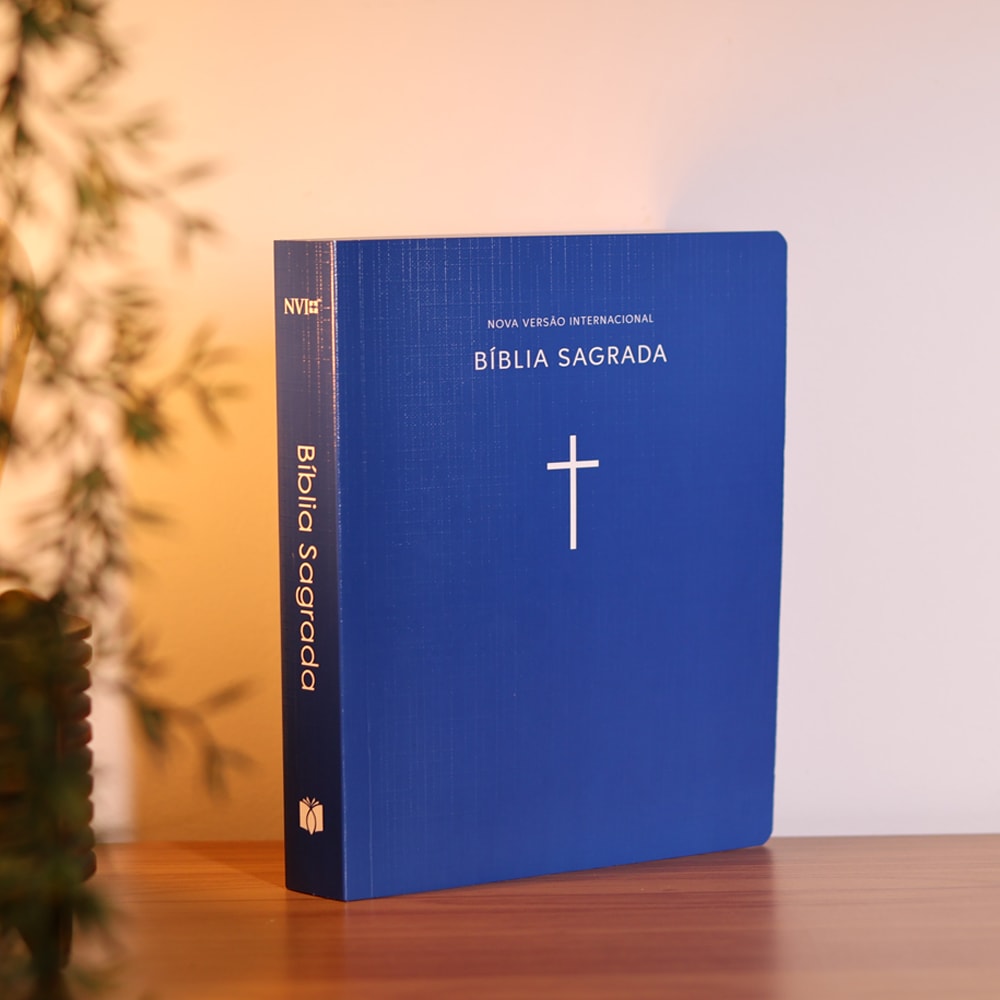 Bíblia Sagrada | NVI | Capa Brochura Cruz Azul