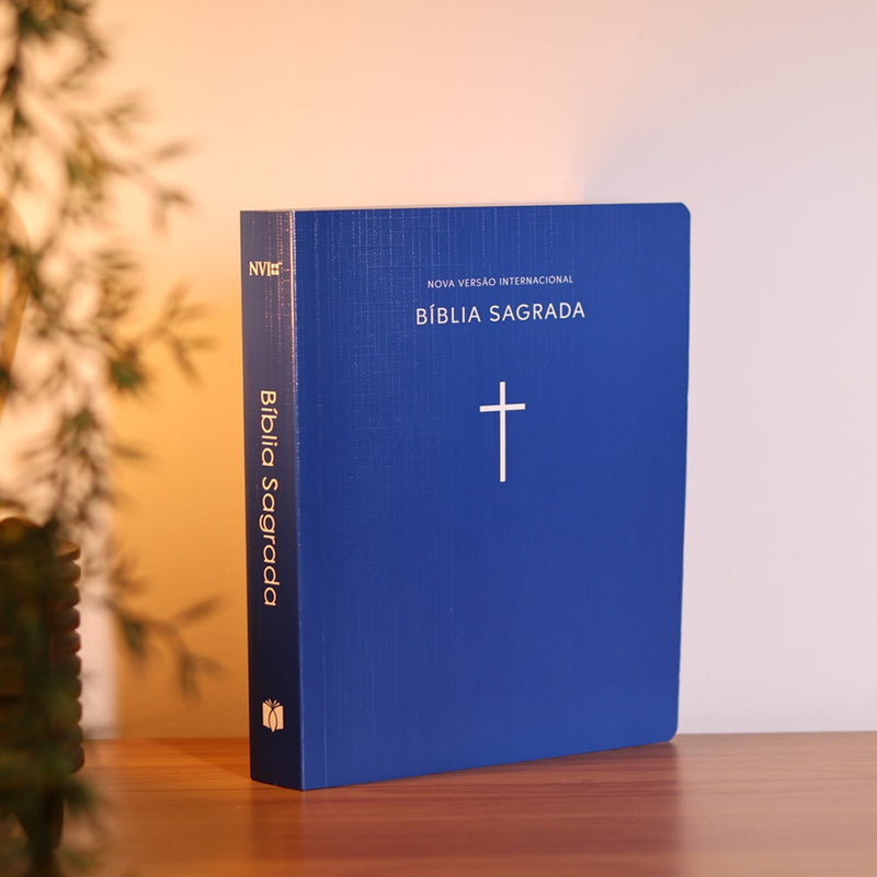 Bíblia Sagrada | NVI | Capa Brochura Cruz Azul