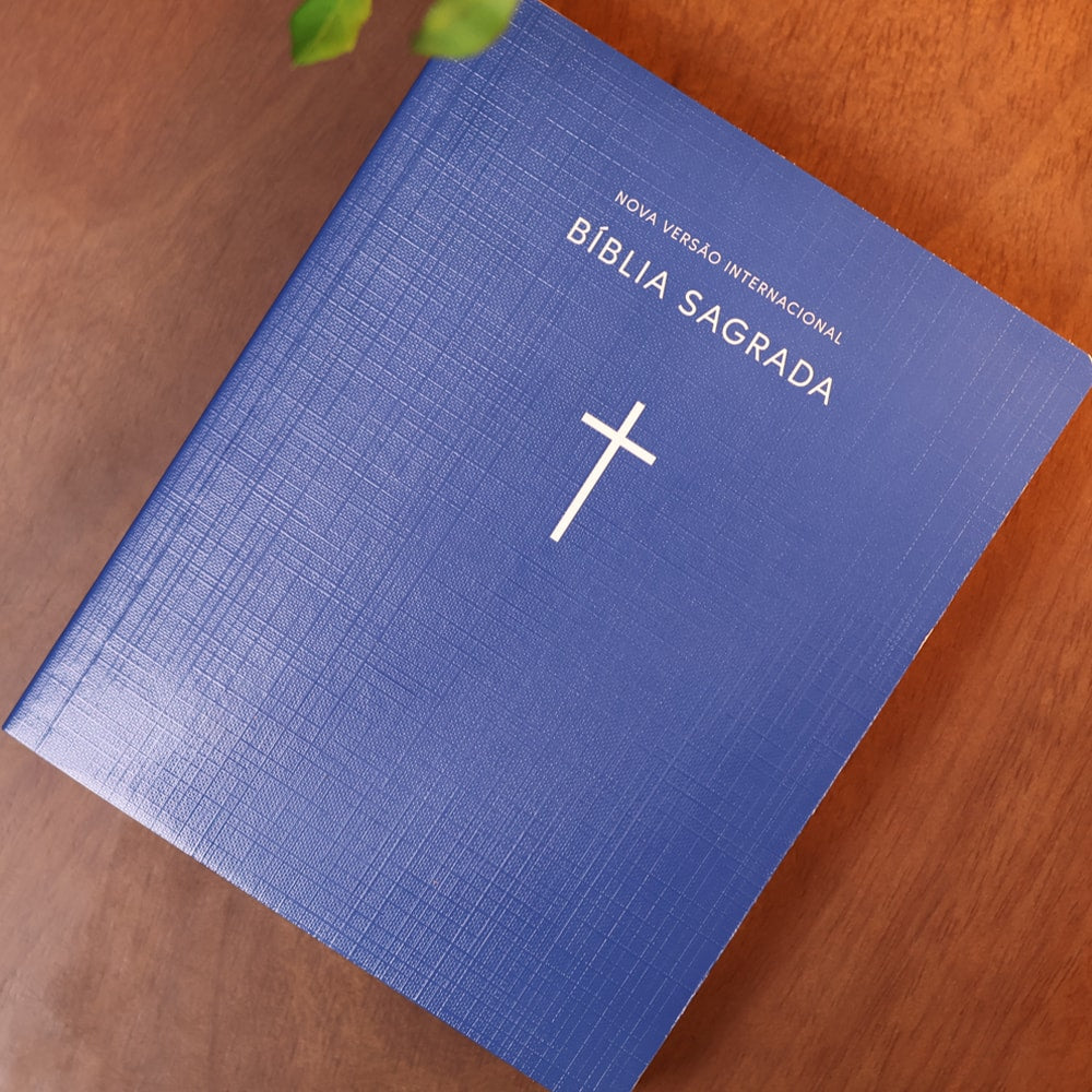 Bíblia Sagrada | NVI | Capa Brochura Cruz Azul