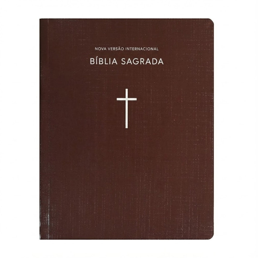 Bíblia Sagrada  | NVI | Capa Brochura Cruz Marrom