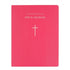 Bíblia Sagrada NVI, capa brochura rosa com cruz, letra normal. — Plenitude