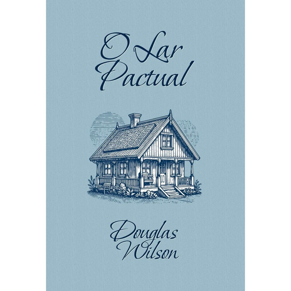 Livro O Lar Pactual, capa azul clara com ilustração de uma casa. — Plenitude