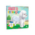 Livro infantil Onde Estão Os Animais De Estimação?, capa com cachorro branco e textura tátil. — Plenitude