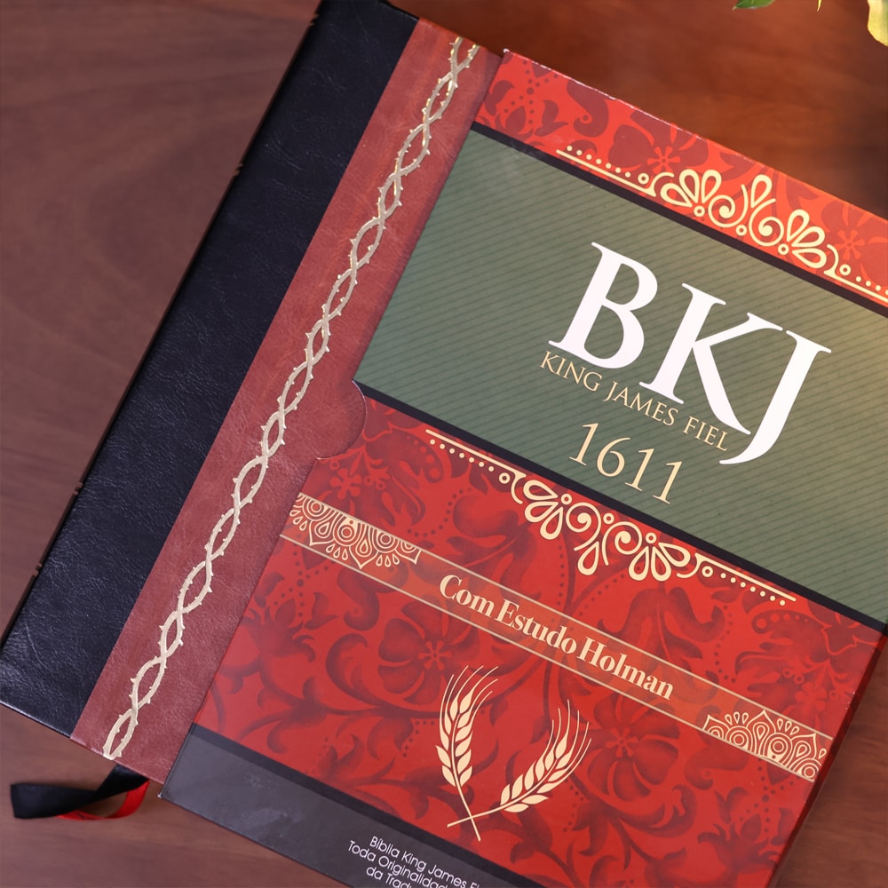 Bíblia King James 1611 |  Estudo Holman BKJ | Marrom e Preta