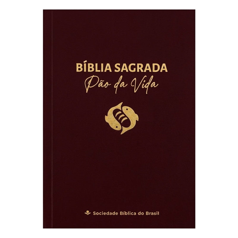 Bíblia Sagrada Pão da Vida | NAA | Capa Brochura Vinho