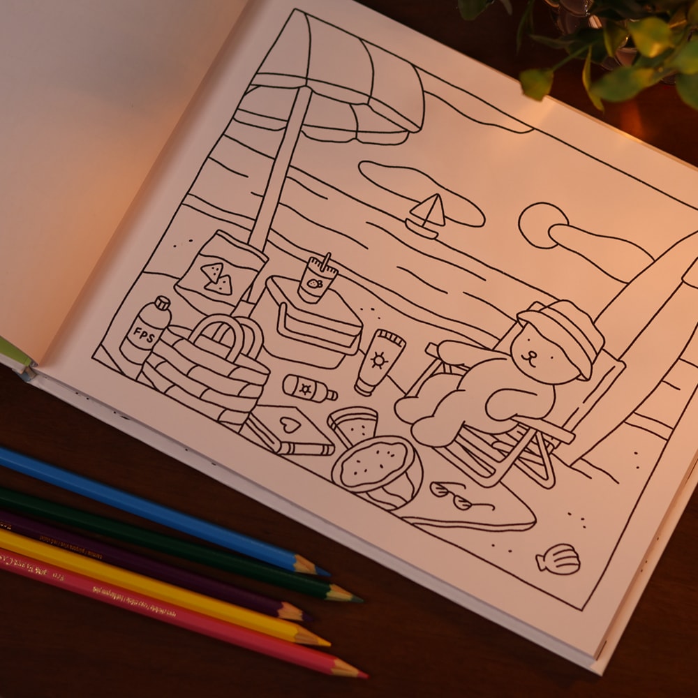 Bobbie Goods | Livro de Colorir | Dias Quentes | Capa Dura