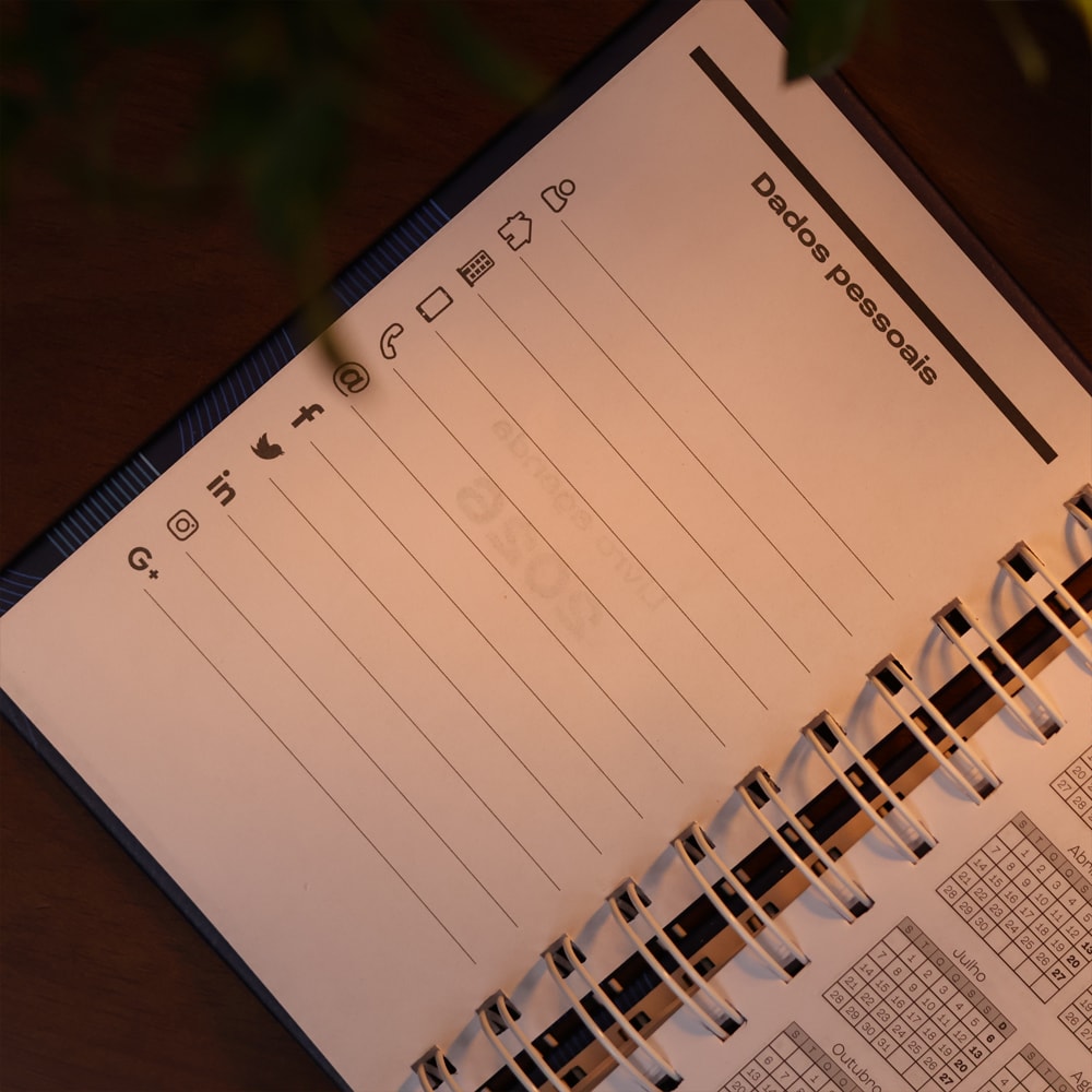 Livro Agenda 2026 | Azul Marinho