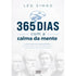 Livro 365 Dias Com a Calma da Mente, de Léo Simão, capa branca com cérebro estilizado e estátuas. — Plenitude