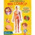 Livro cartonado Como Funciona o Meu Corpo?, capa amarela com ilustração do corpo humano. — Plenitude