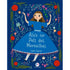 Capa de livro infantil "Alice no País das Maravilhas" de Lewis Carroll, azul com Alice e flores. — Plenitude