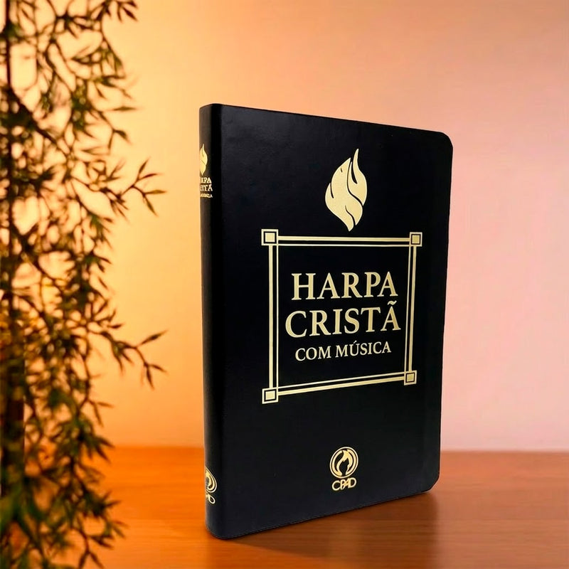 Harpa Cristã | Com Música | Grande | Luxo  Preta
