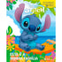 Livro Stitch Esta É a Minha Família, capa com Stitch sentado em rede, inclui cenário e 10 miniaturas — Plenitude