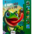 Livro Sonoro O Sapo Não Lava o Pé, PAE Editora, capa azul com sapo verde de língua para fora, botões laterais verdes. — Plenitude