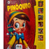 Livro Sonoro Pinóquio, PAE Editora, capa vermelha com Pinóquio e Grilo Falante, botões laterais amarelos. — Plenitude