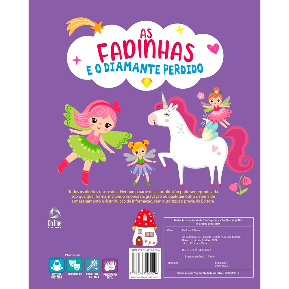 As Fadinhas e o Diamante Perdido | Livro em Feltro
