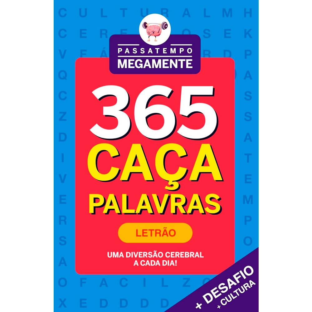Passatempo Megamente |  365 Caça-Palavras | Letrão | Azul Claro
