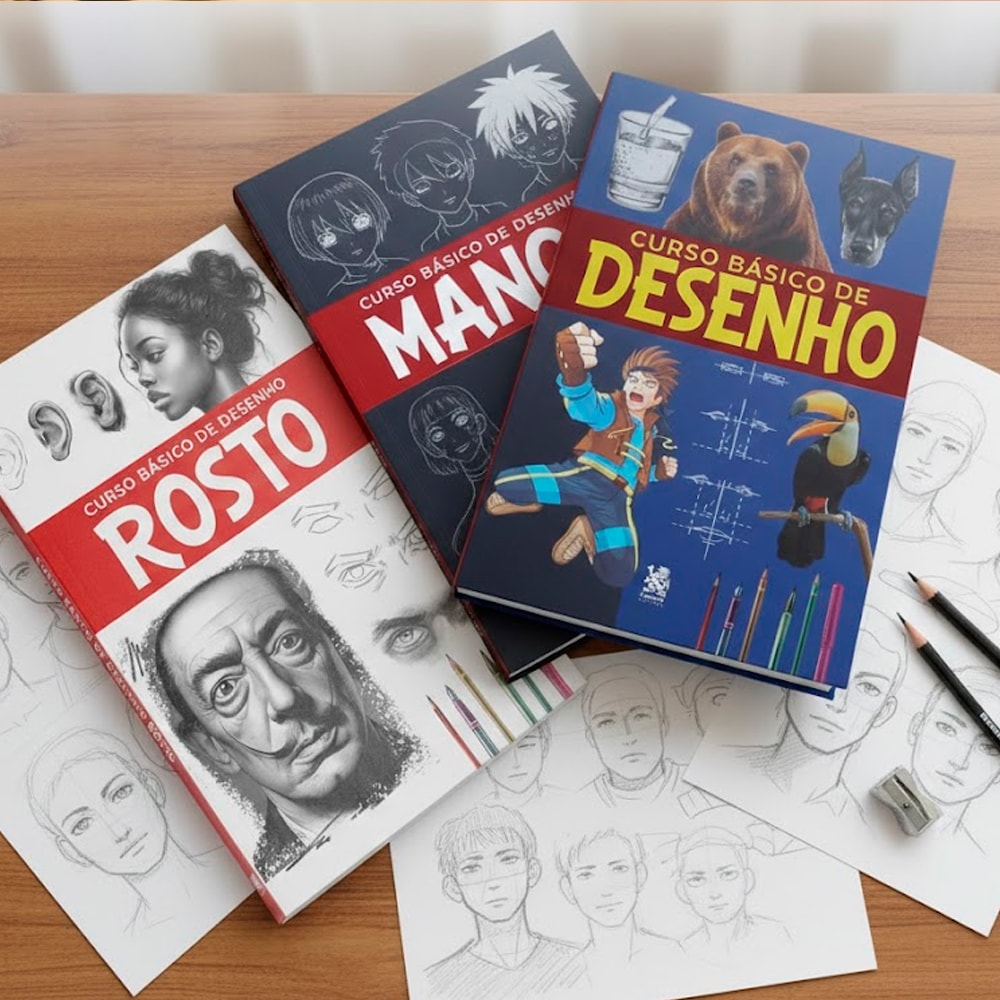Curso Básico de Desenho | Box com 3 Livros