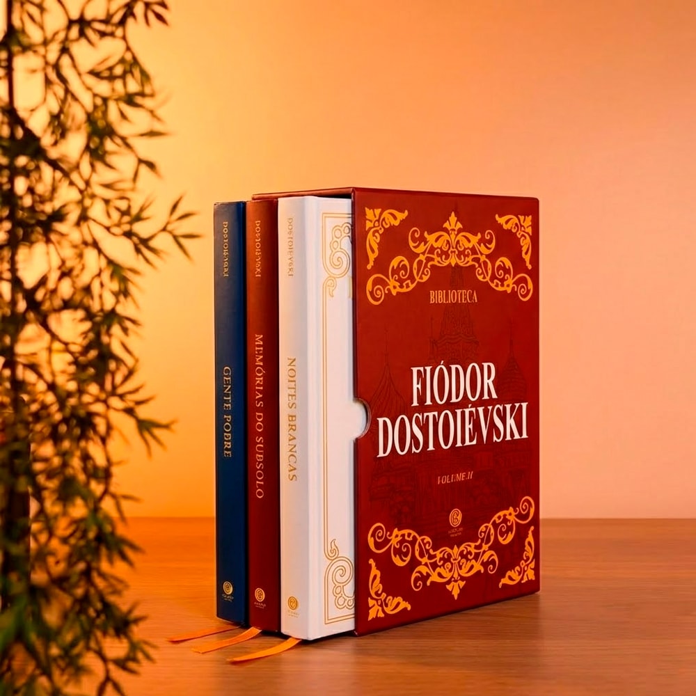 Biblioteca  Fiódor Dostoiévski Volume II | Edição de Luxo | Box Com 3 Livros