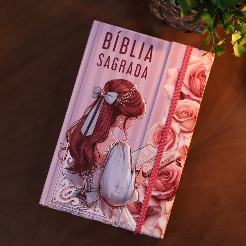 Bíblia Sagrada Menina de Deus | ARC | Harpa Pentecostal | Letra Gigante | Capa Dura Panorâmica