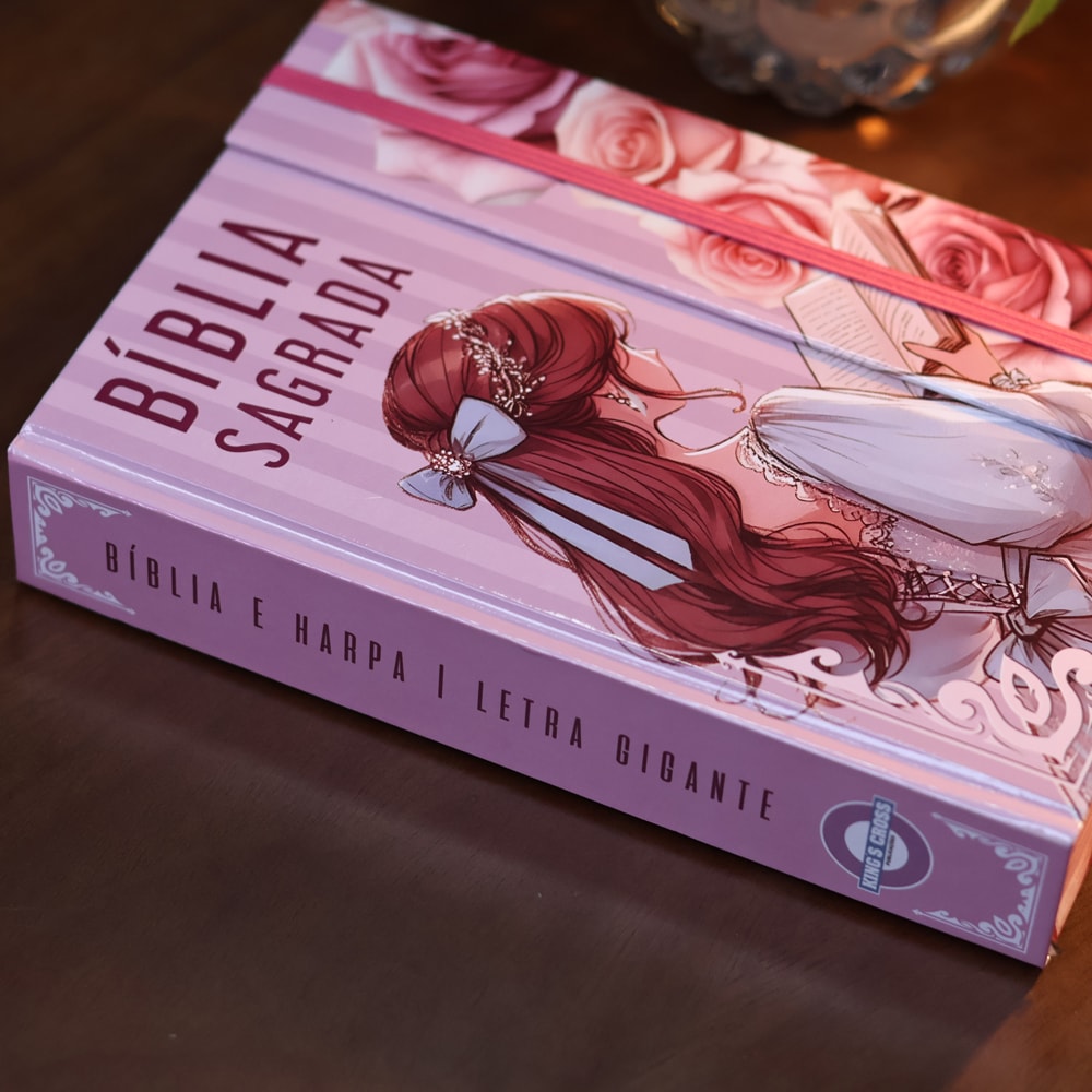 Bíblia Sagrada Menina de Deus | ARC | Harpa Pentecostal | Letra Gigante | Capa Dura Panorâmica