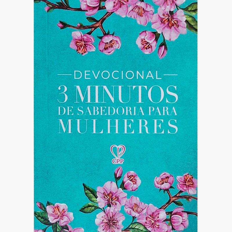 Devocional 3 Minutos de Sabedoria P/ Mulheres, Meu Amado, capa azul floral — Plenitude