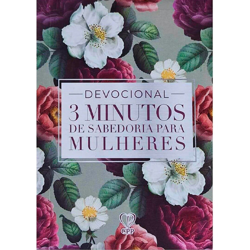 Devocional 3 Minutos de Sabedoria P/ Mulheres, Roxo, capa floral — Plenitude