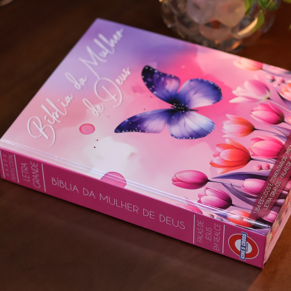 Bíblia da Mulher de Deus | ARC | Harpa Pentecostal | Letra Grande | Capa Dura Borboleta