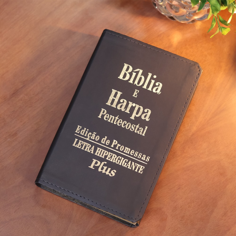 Bíblia e Harpa | ARC | Letra Hipergigante Plus | Edição de Promessas | Capa Luxo | Com Índice