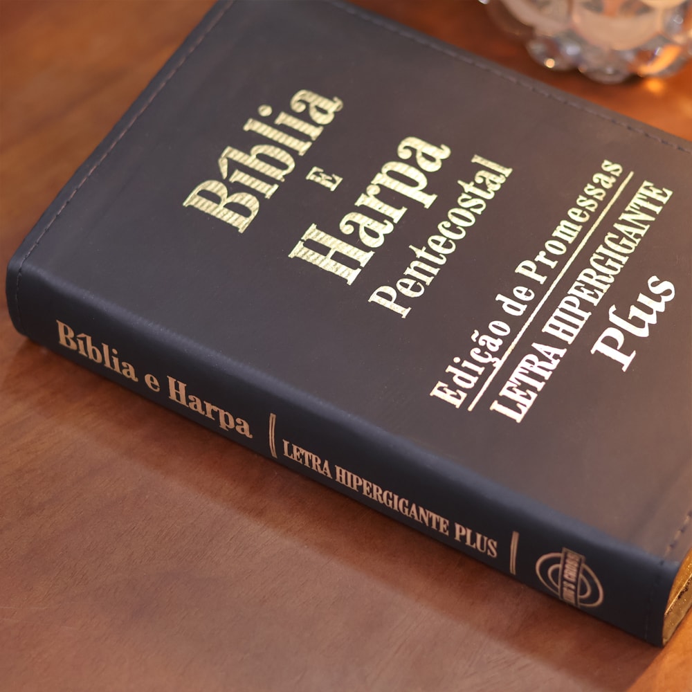 Bíblia e Harpa | ARC | Letra Hipergigante Plus | Edição de Promessas | Capa Luxo | Com Índice