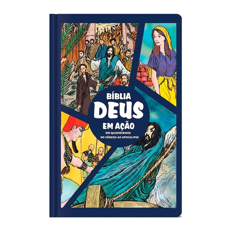 Bíblia Deus em Ação Em Quadrinhos | Jesus Acalma a Tempestade | Capa Dura
