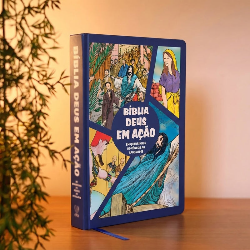 Bíblia Deus em Ação Em Quadrinhos | Jesus Acalma a Tempestade | Capa Dura