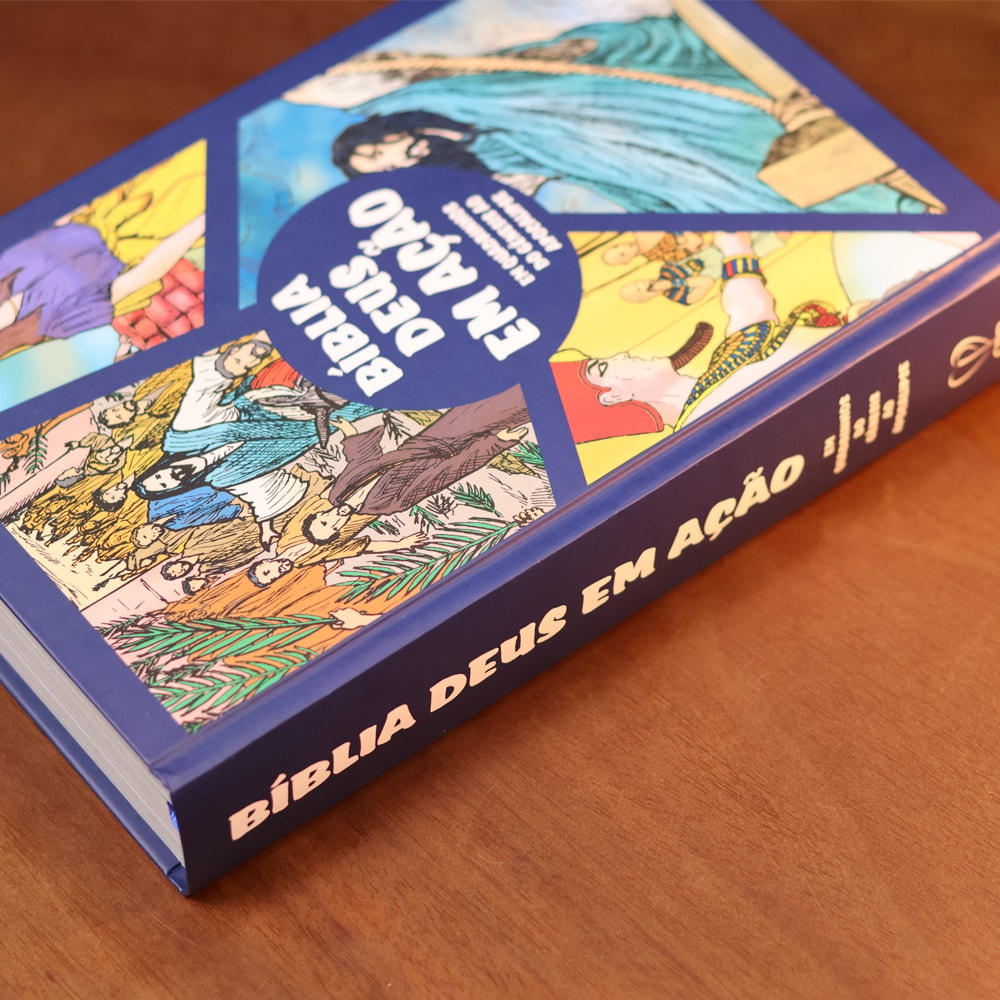 Bíblia Deus em Ação Em Quadrinhos | Jesus Acalma a Tempestade | Capa Dura