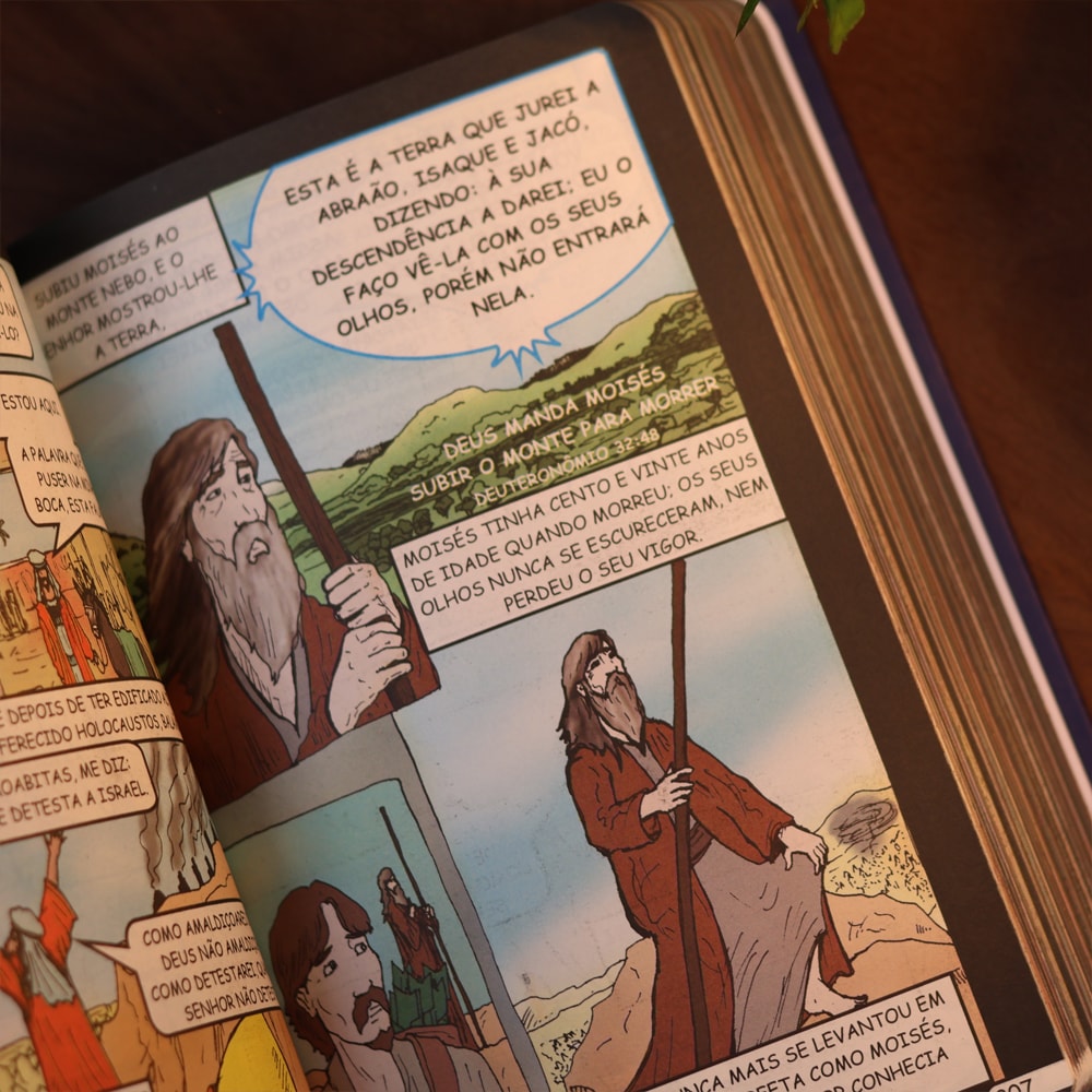 Bíblia Deus em Ação Em Quadrinhos | Jesus Acalma a Tempestade | Capa Dura