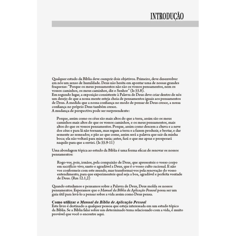 Manual da Bíblia Aplicação Pessoal