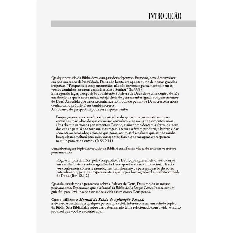 Manual da Bíblia Aplicação Pessoal